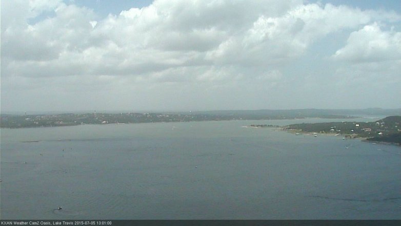 Lake Travis webcam, July 5, 2015 12:25 PM CT