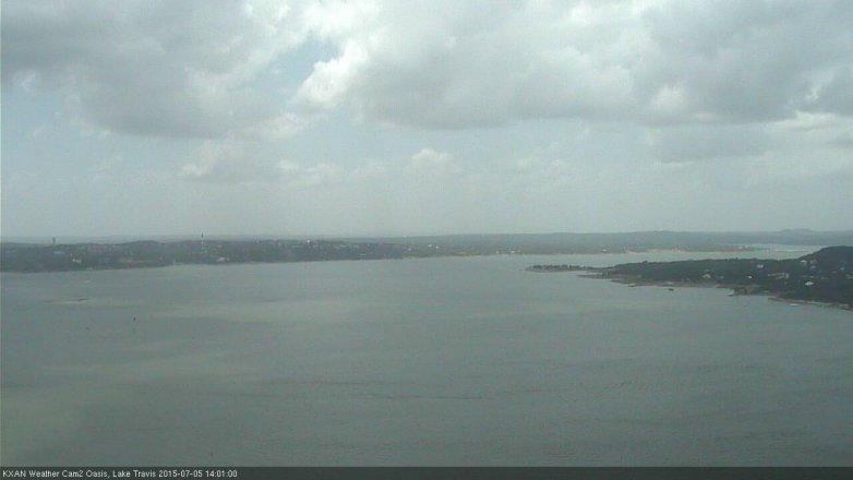 Lake Travis webcam, July 5, 2015 1:20 PM CT