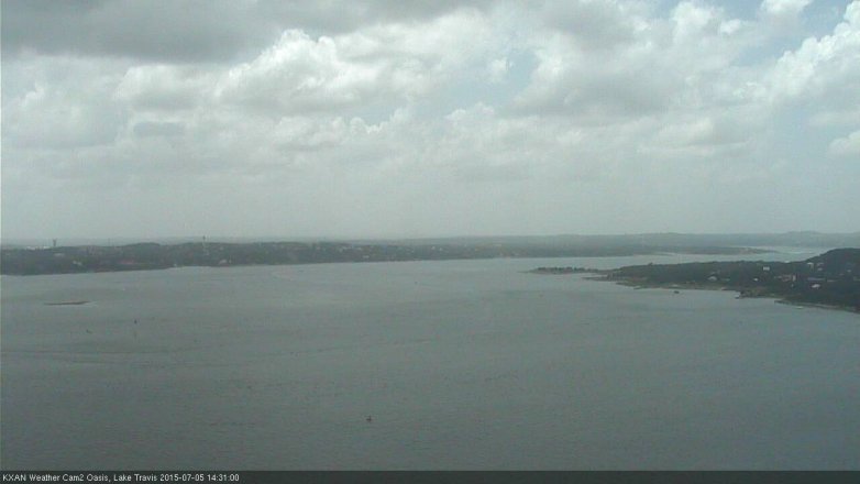 Lake Travis webcam, July 5, 2015 1:50 PM CT