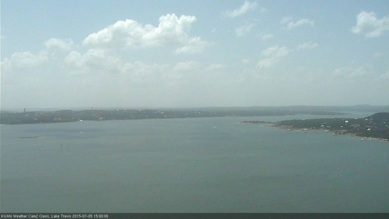 Lake Travis webcam, July 5, 2015 2:05 PM CT