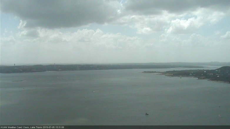 Lake Travis webcam, July 5, 2015 3:00 PM CT