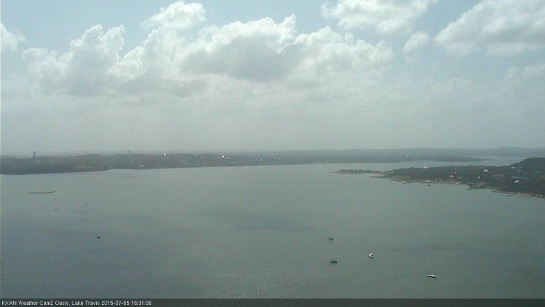 Lake Travis webcam, July 5, 2015 3:05 PM CT