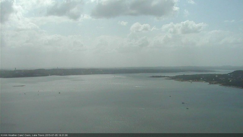 Lake Travis webcam, July 5, 2015 3:55 PM CT
