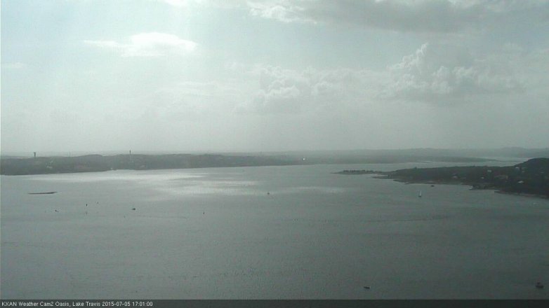 Lake Travis webcam, July 5, 2015 4:05 PM CT