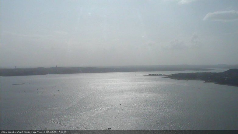 Lake Travis webcam, July 5, 2015 4:45 PM CT