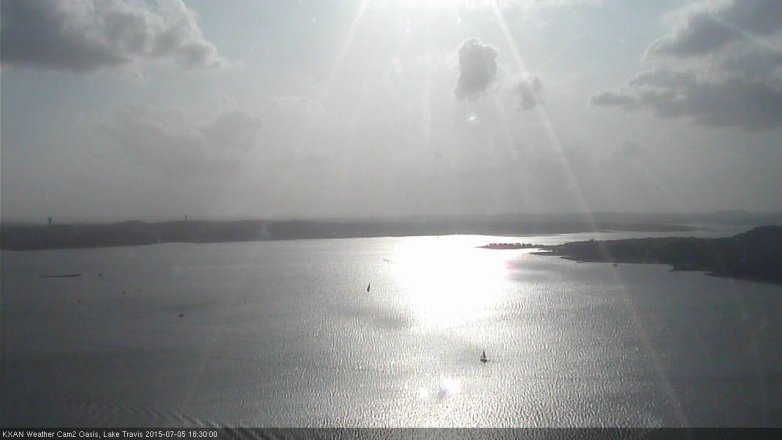 Lake Travis webcam, July 5, 2015 5:35 PM CT