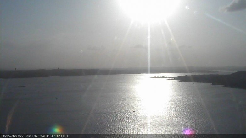 Lake Travis webcam, July 5, 2015 6:20 PM CT