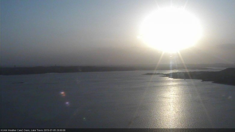 Lake Travis webcam, July 5, 2015 7:05 PM CT