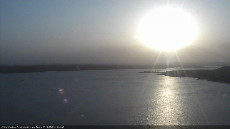 Lake Travis webcam, July 5, 2015 7:15 PM CT