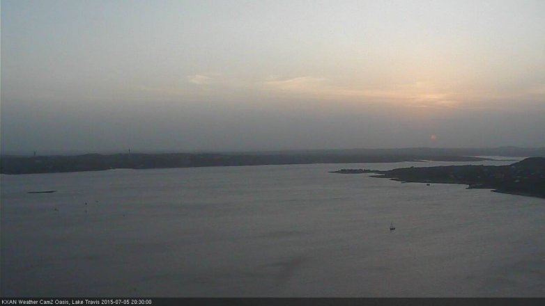 Lake Travis webcam, July 5, 2015 8:00 PM CT
