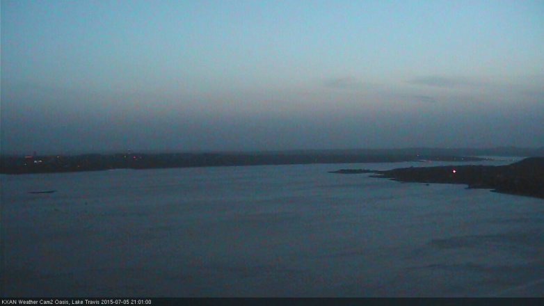 Lake Travis webcam, July 5, 2015 8:20 PM CT