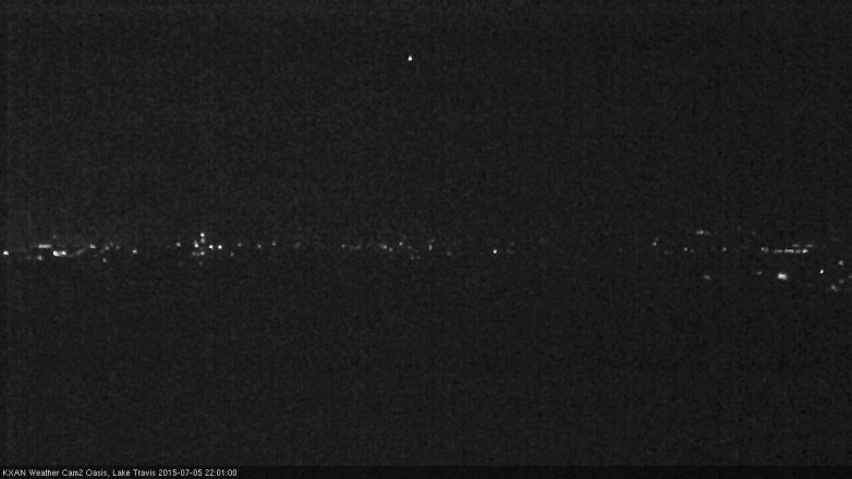 Lake Travis webcam, July 5, 2015 9:20 PM CT