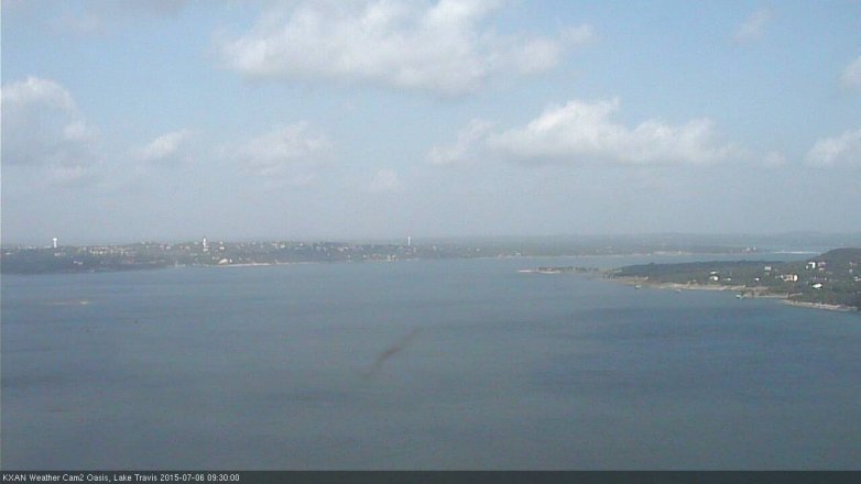 Lake Travis webcam, July 6, 2015 9:00 AM CT