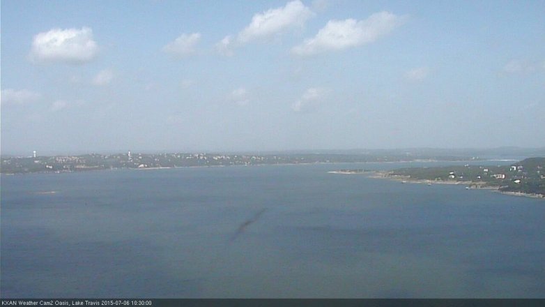 Lake Travis webcam, July 6, 2015 9:35 AM CT