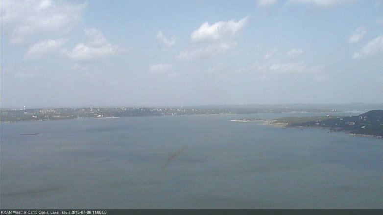 Lake Travis webcam, July 6, 2015 10:05 AM CT