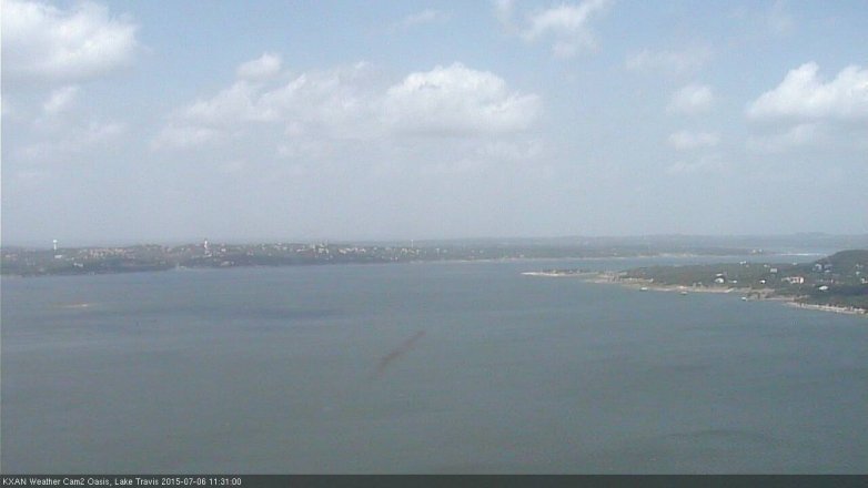 Lake Travis webcam, July 6, 2015 10:40 AM CT