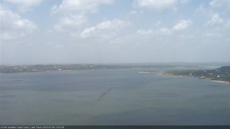 Lake Travis webcam, July 6, 2015 11:20 AM CT