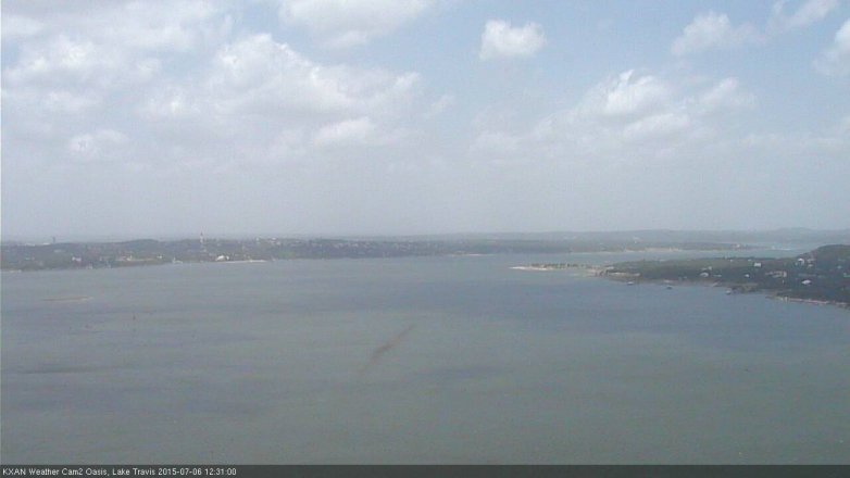 Lake Travis webcam, July 6, 2015 11:35 AM CT