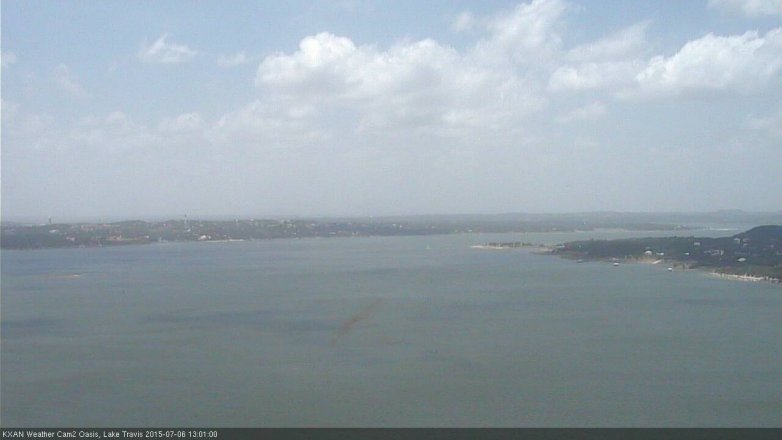 Lake Travis webcam, July 6, 2015 12:15 PM CT