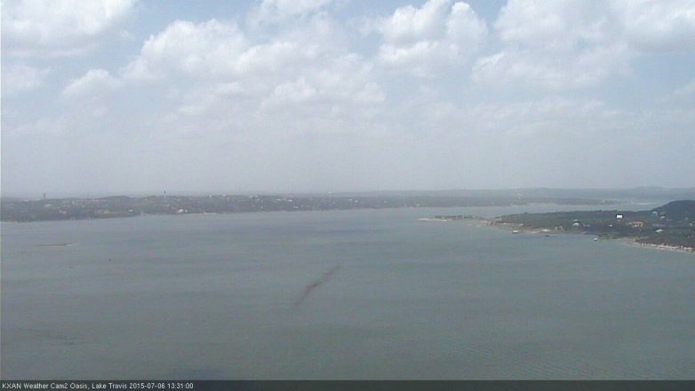 Lake Travis webcam, July 6, 2015 12:50 PM CT