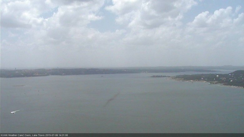 Lake Travis webcam, July 6, 2015 1:50 PM CT