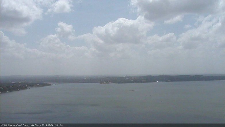 Lake Travis webcam, July 6, 2015 2:15 PM CT
