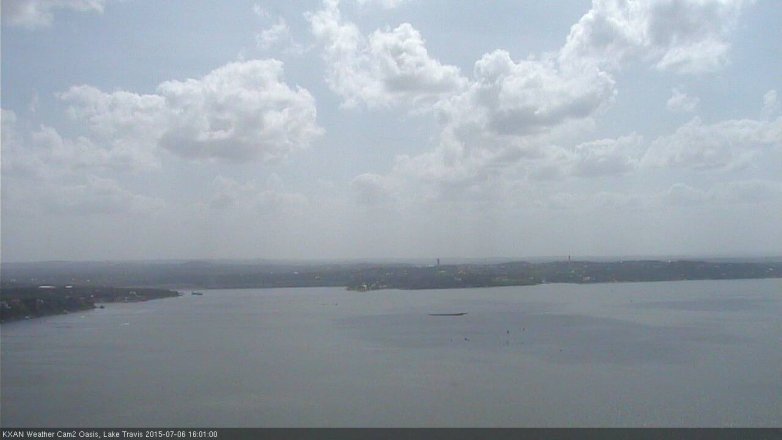 Lake Travis webcam, July 6, 2015 3:10 PM CT