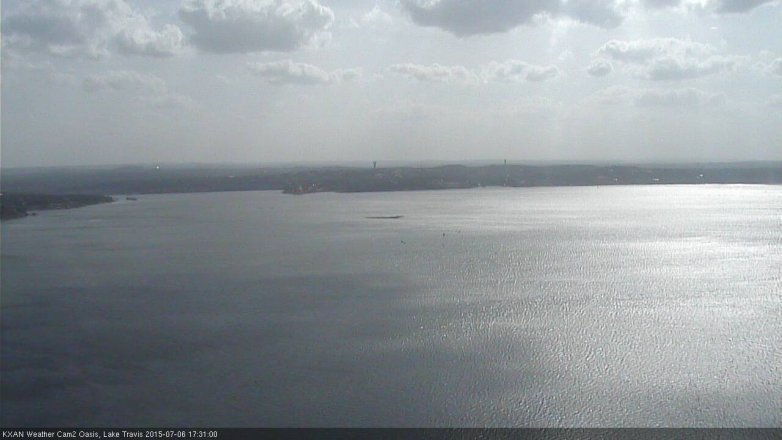 Lake Travis webcam, July 6, 2015 4:40 PM CT