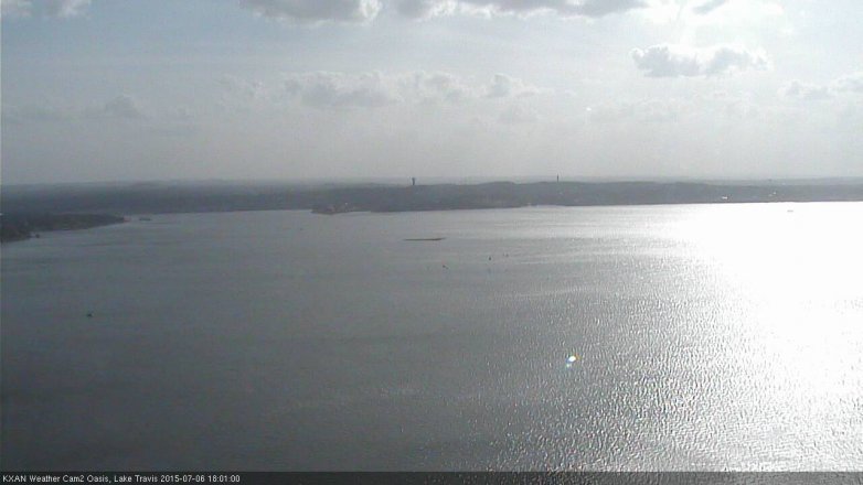 Lake Travis webcam, July 6, 2015 5:10 PM CT