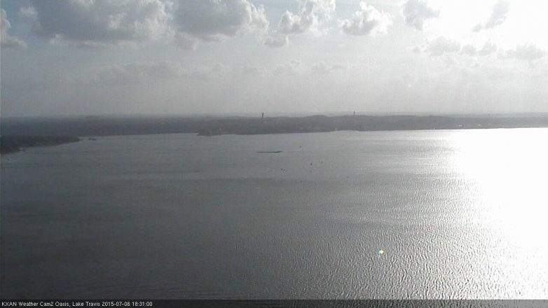 Lake Travis webcam, July 6, 2015 5:35 PM CT
