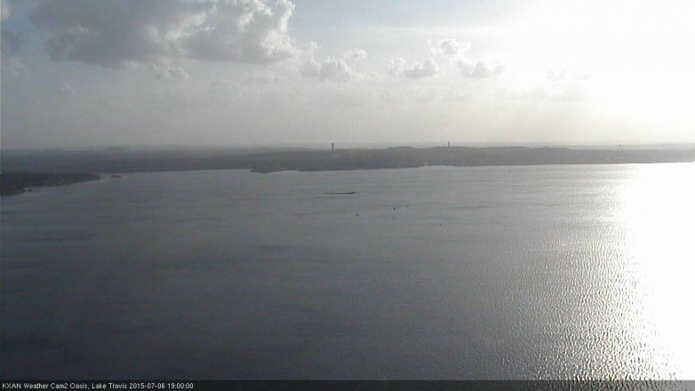Lake Travis webcam, July 6, 2015 6:15 PM CT