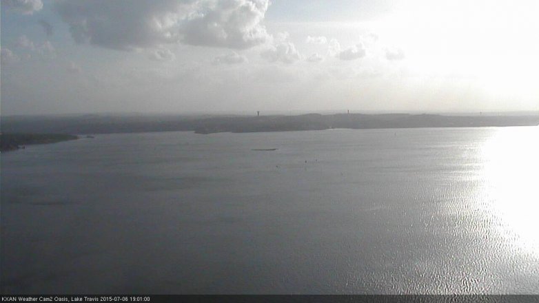 Lake Travis webcam, July 6, 2015 6:20 PM CT
