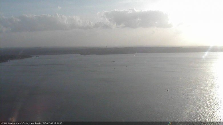 Lake Travis webcam, July 6, 2015 6:40 PM CT