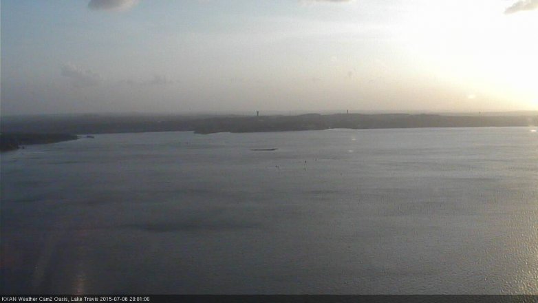 Lake Travis webcam, July 6, 2015 7:20 PM CT