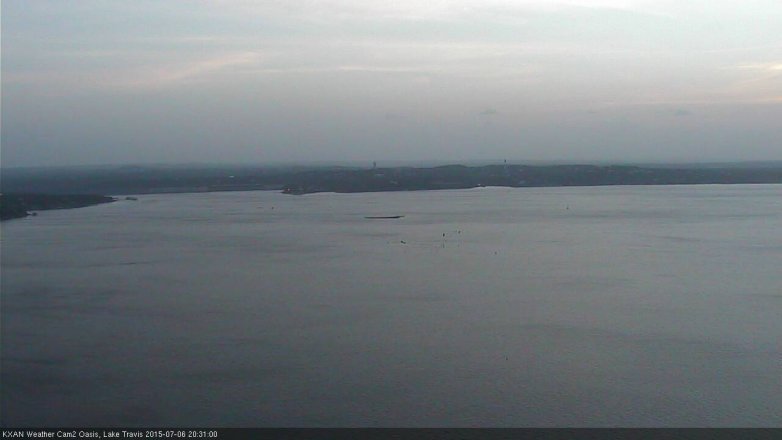 Lake Travis webcam, July 6, 2015 7:35 PM CT