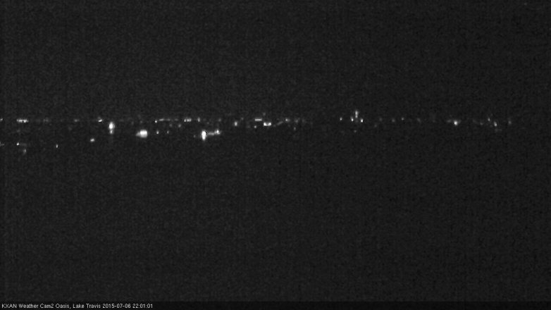 Lake Travis webcam, July 6, 2015 9:20 PM CT