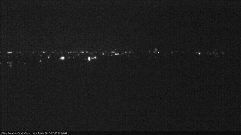 Lake Travis webcam, July 6, 2015 9:45 PM CT