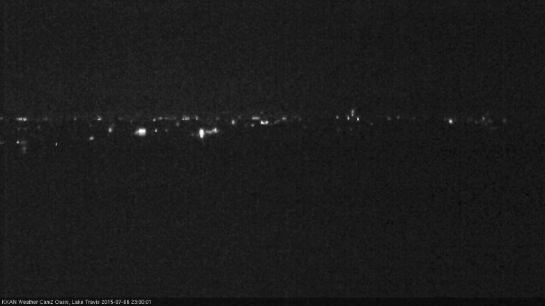 Lake Travis webcam, July 6, 2015 10:15 PM CT