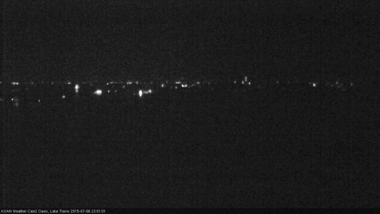Lake Travis webcam, July 6, 2015 10:30 PM CT