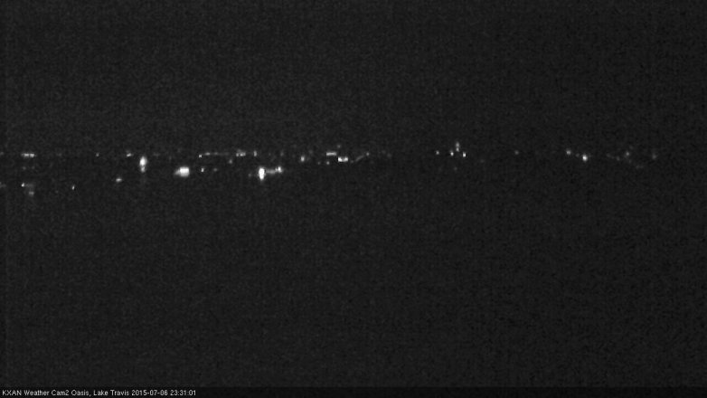 Lake Travis webcam, July 6, 2015 10:45 PM CT