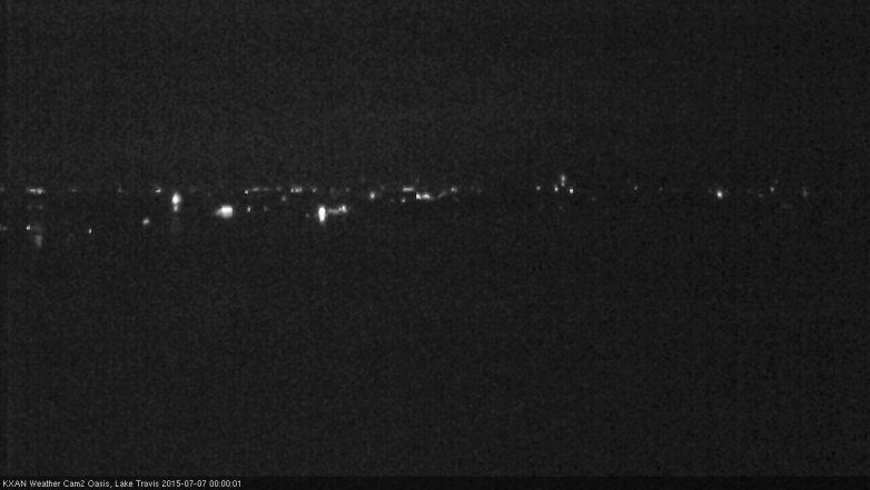 Lake Travis webcam, July 6, 2015 11:10 PM CT