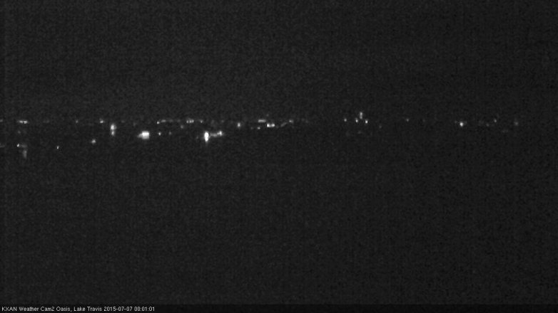 Lake Travis webcam, July 6, 2015 11:20 PM CT