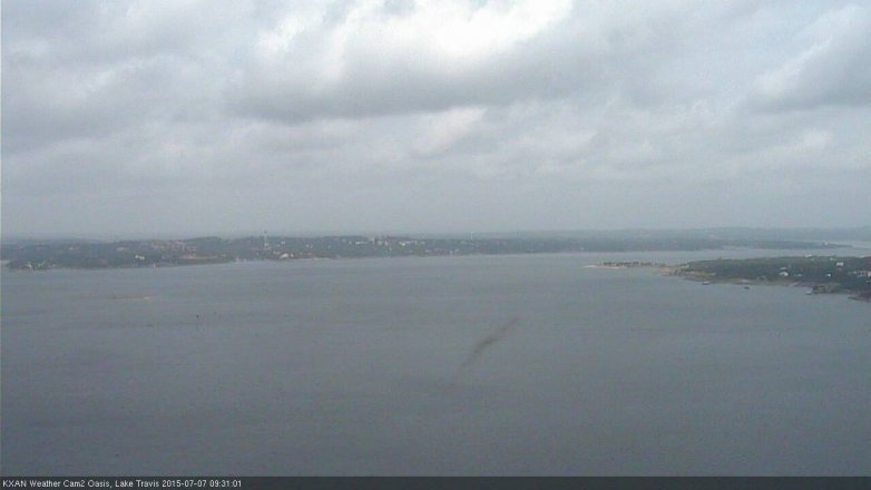 Lake Travis webcam, July 7, 2015 9:00 AM CT