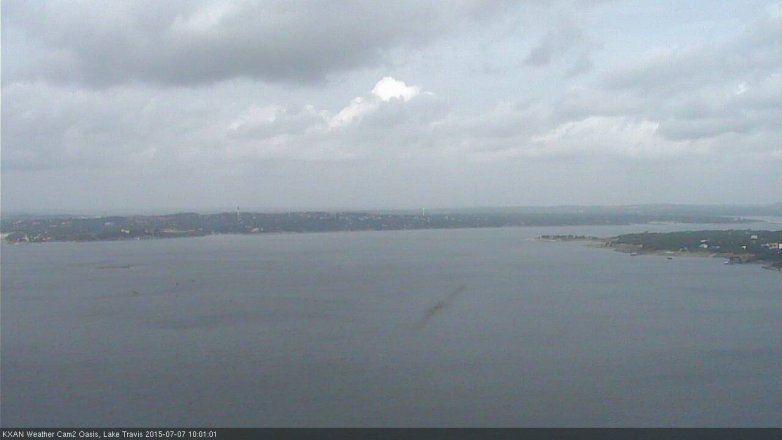 Lake Travis webcam, July 7, 2015 9:05 AM CT