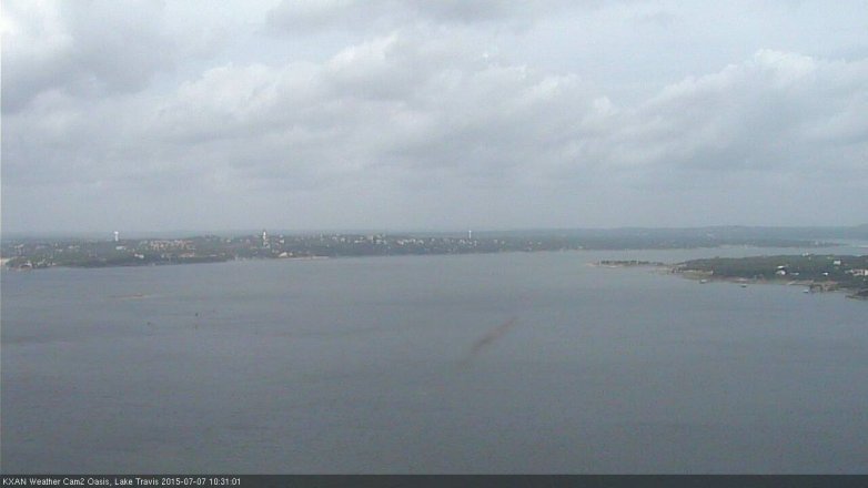 Lake Travis webcam, July 7, 2015 9:35 AM CT