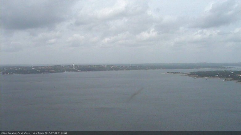 Lake Travis webcam, July 7, 2015 10:45 AM CT