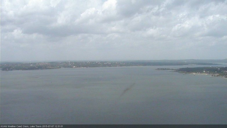 Lake Travis webcam, July 7, 2015 11:50 AM CT