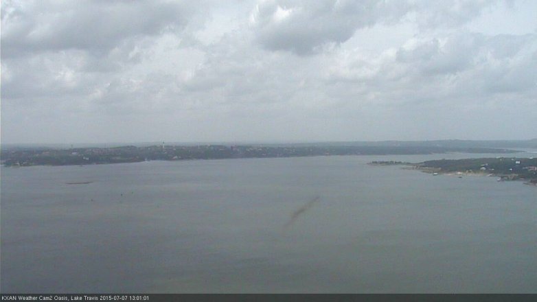 Lake Travis webcam, July 7, 2015 12:30 PM CT