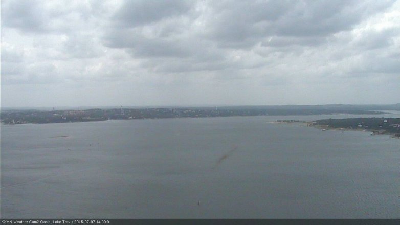Lake Travis webcam, July 7, 2015 1:20 PM CT