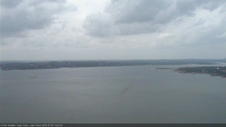 Lake Travis webcam, July 7, 2015 1:35 PM CT